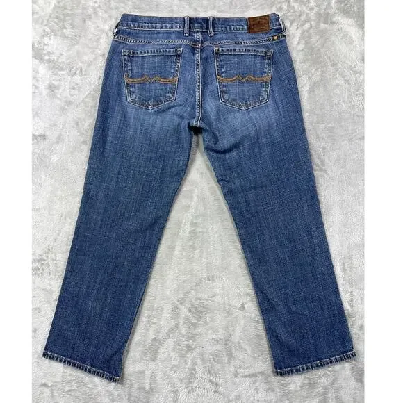 Lucky Brand Sweet N Crop Jeans Women’s 6 28 Mid Rise Straight Boho Indie - Picture 6 of 6